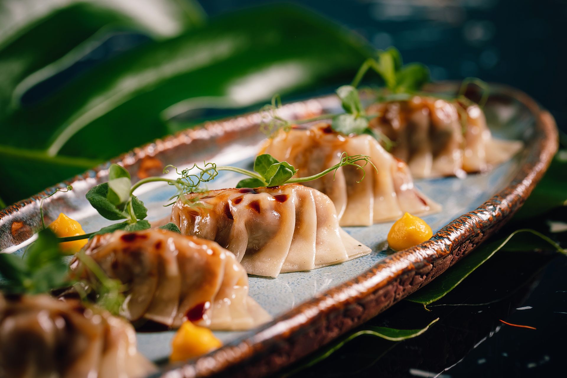 SUSHISAMBA Japanese wagyu gyoza