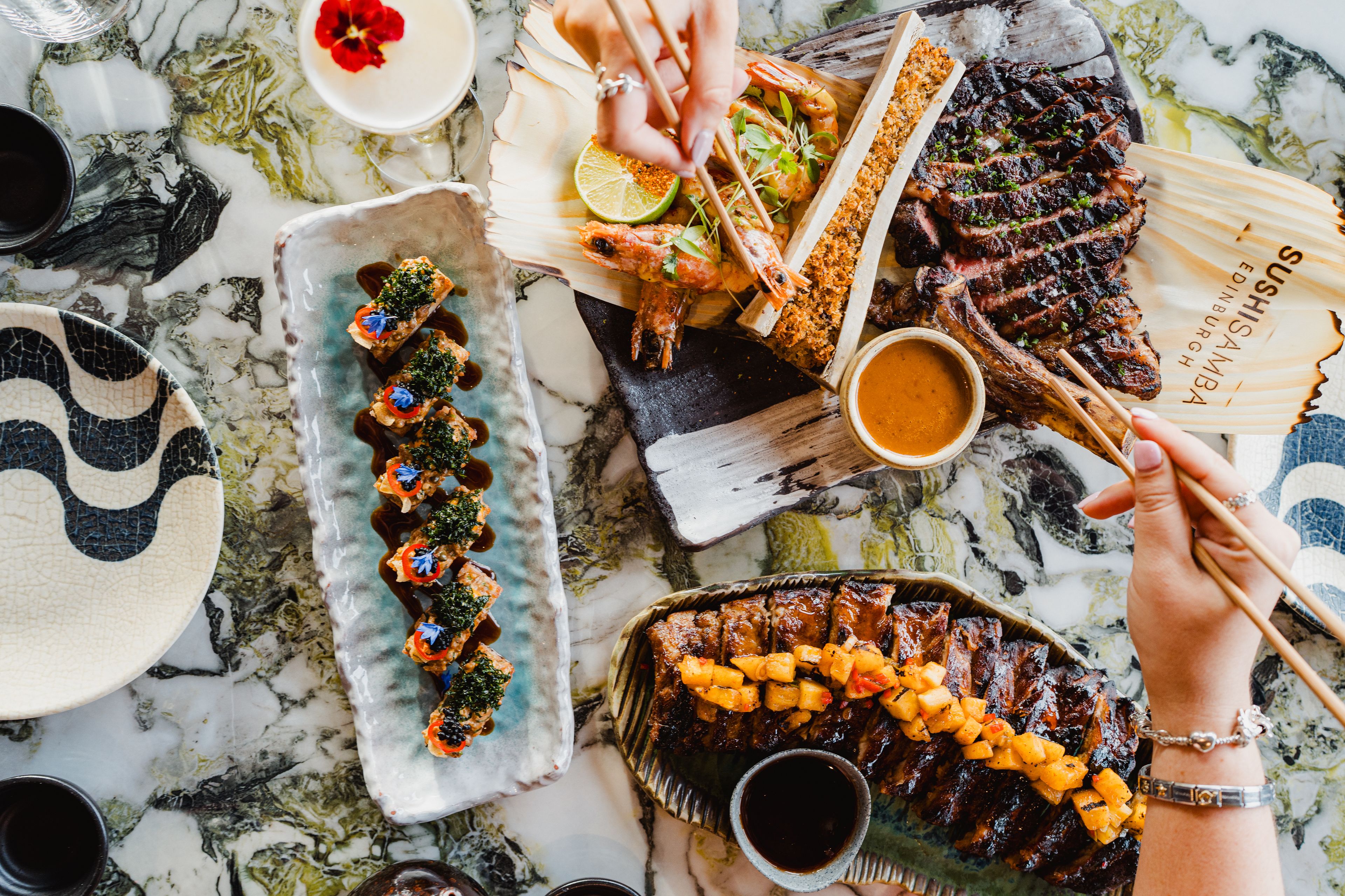 SUSHISAMBA Edinburgh dishes on the Taste of Samba Menu