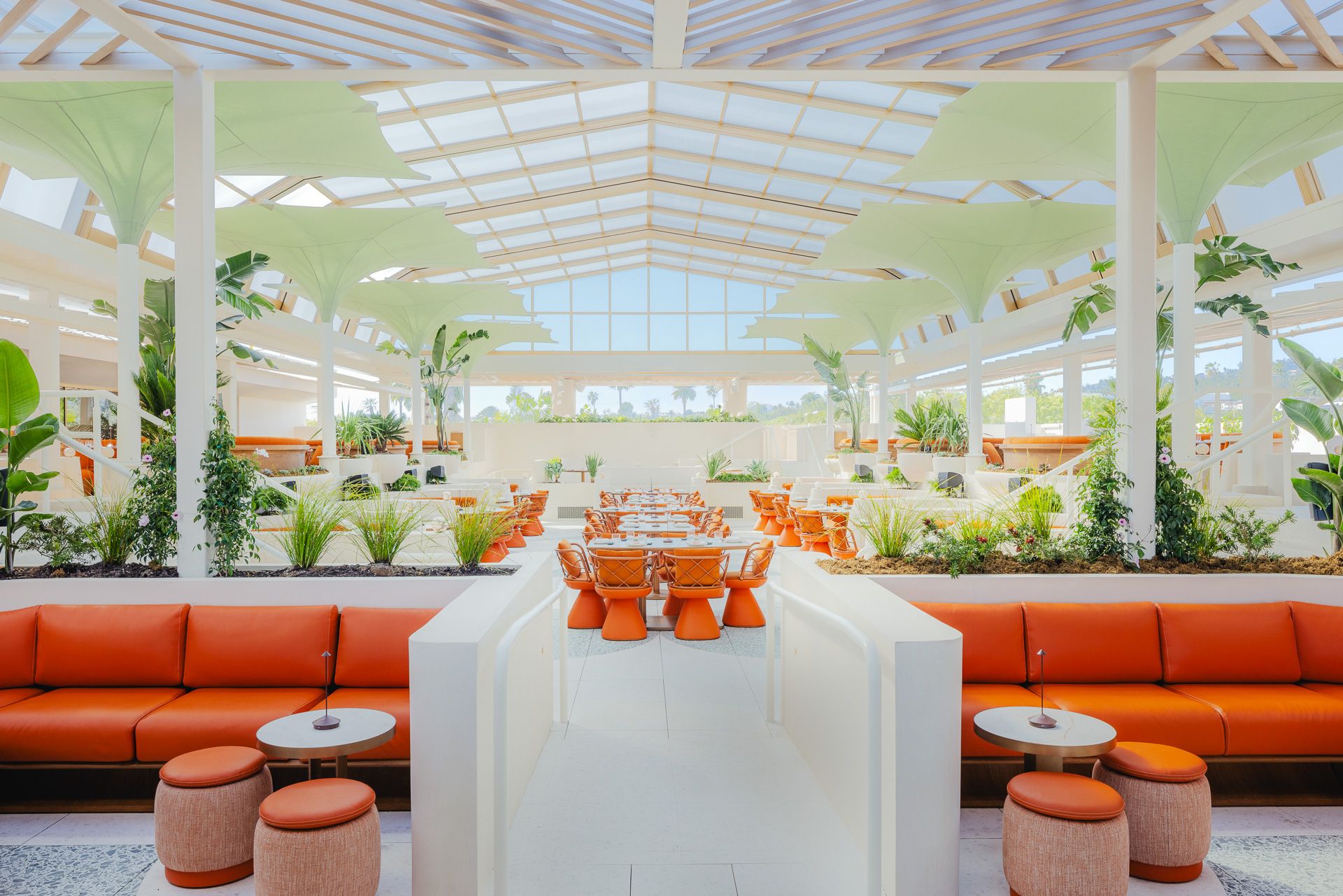 SUSHISAMBA Los Angeles Rooftop Restaurant, Dining Room with enclosed roof