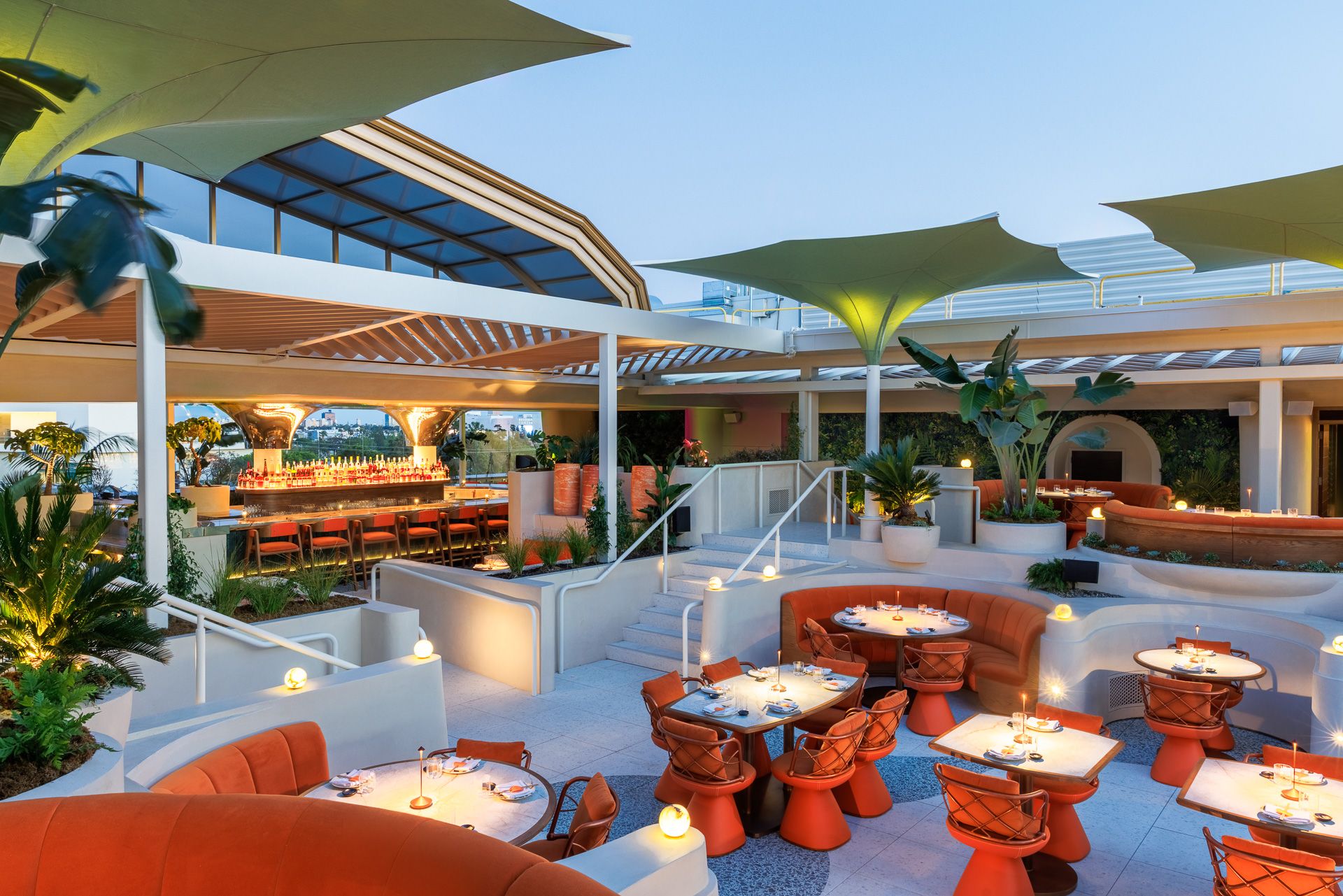 SUSHISAMBA Los Angeles private dining & event rooftop space in West Hollywood.