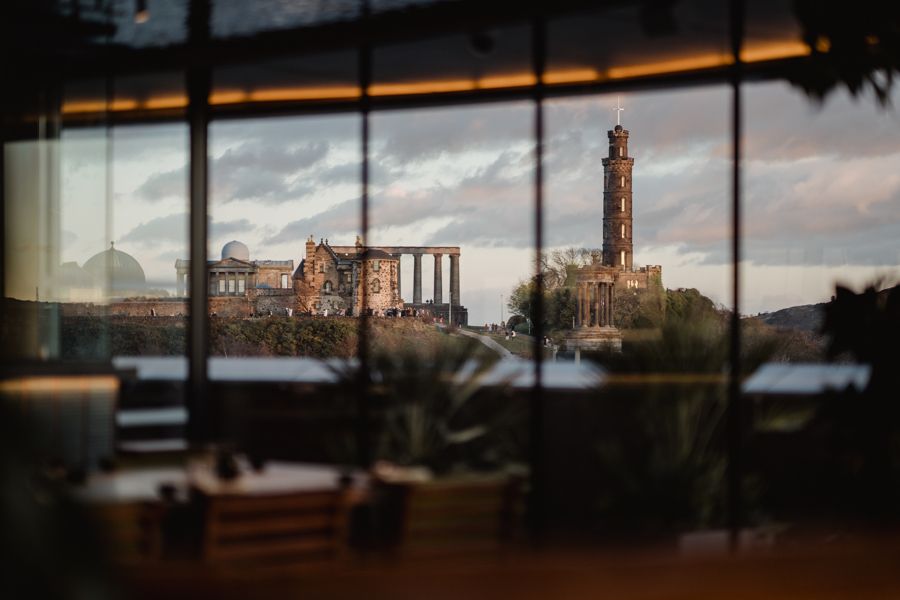 SUSHISAMBA EDINBURGH VIEW of the Calton Hill