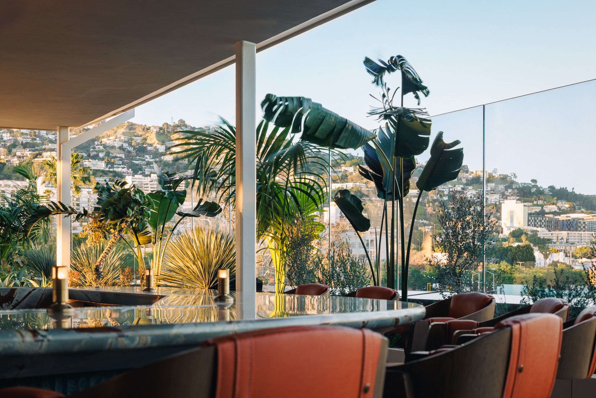 sushisamba los angeles bar with plants